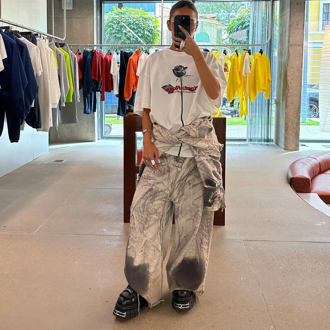 Kvinnors Urban Oversized Hoodie med Grafisk Design Mirla-Eva Jonsson