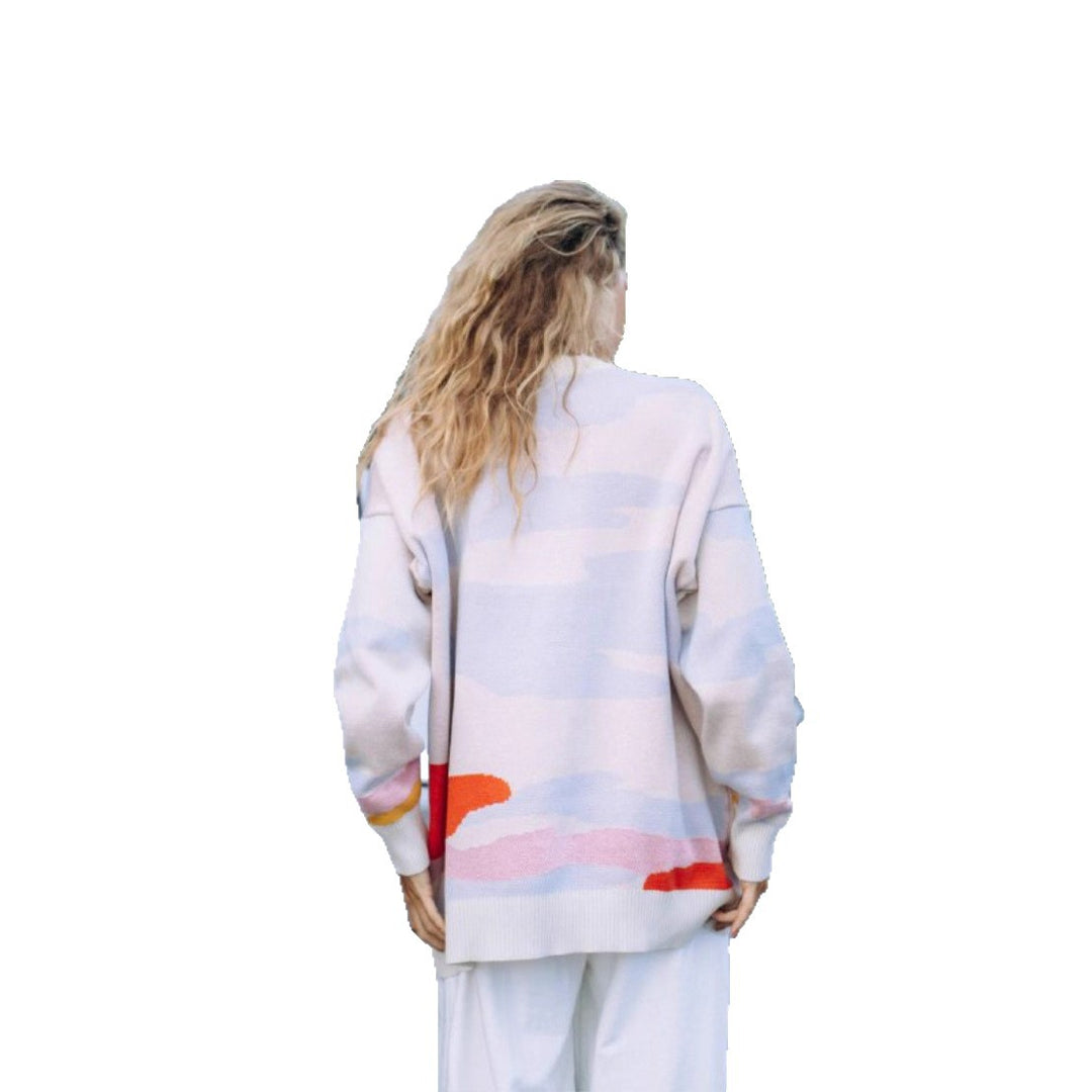 Kvinnors Urban Sweatshirt med iögonfallande palmdesign Mirla-Eva Jonsson