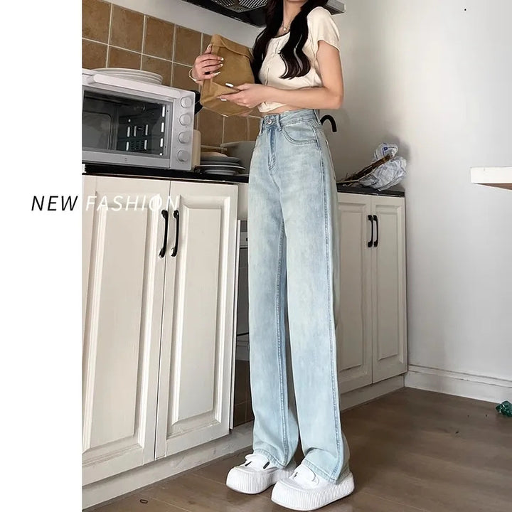 Kvinnors Vida Högmidjade Jeans med Bekväm Passform Mirla-Eva Jonsson