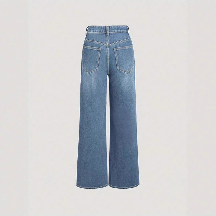 Kvinnors Vida Jeans med Hög Midja och Klassiska Fickor Mirla-Eva Jonsson
