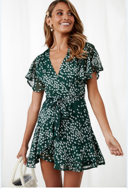 Kvinnors Wrap Jumpsuit med Ruffle Detaljer och Elegant Midja Mirla-Eva Jonsson