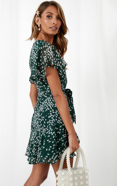 Kvinnors Wrap Jumpsuit med Ruffle Detaljer och Elegant Midja Mirla-Eva Jonsson