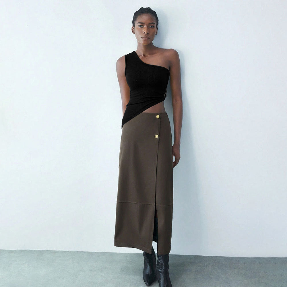Kvinnors asymmetrisk topp med elegant twistdetalj Mirla-Eva Jonsson
