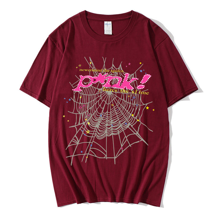 Kvinnors avslappnad T-shirt med kreativt spindelnetsdesign Mirla-Eva Jonsson