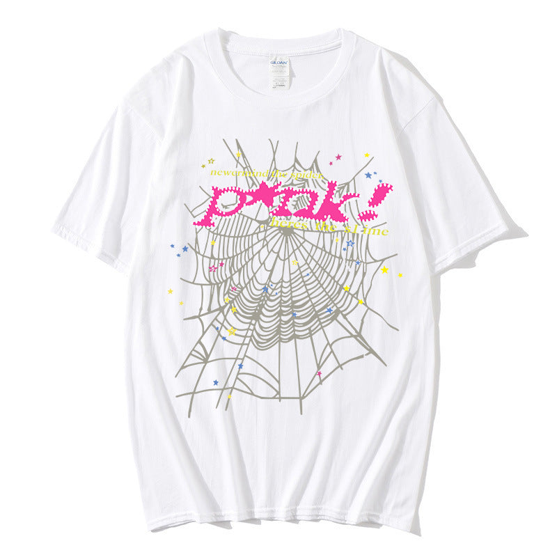 Kvinnors avslappnad T-shirt med kreativt spindelnetsdesign Mirla-Eva Jonsson