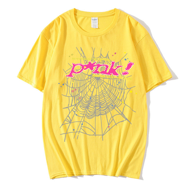Kvinnors avslappnad T-shirt med kreativt spindelnetsdesign Mirla-Eva Jonsson