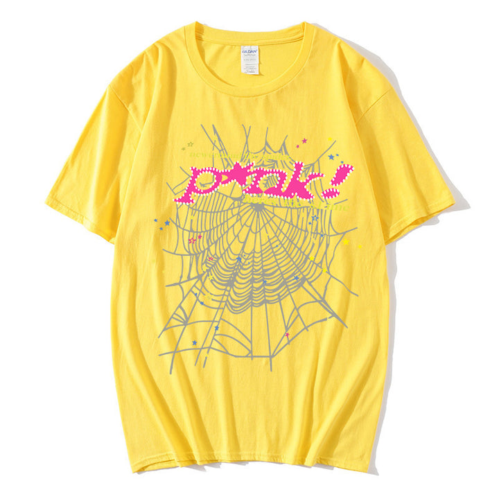 Kvinnors avslappnad T-shirt med kreativt spindelnetsdesign Mirla-Eva Jonsson
