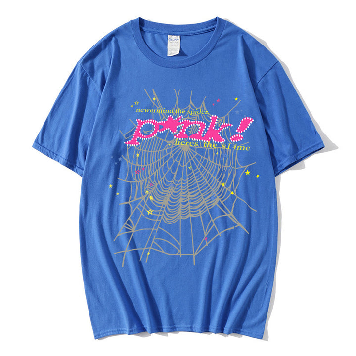 Kvinnors avslappnad T-shirt med kreativt spindelnetsdesign Mirla-Eva Jonsson