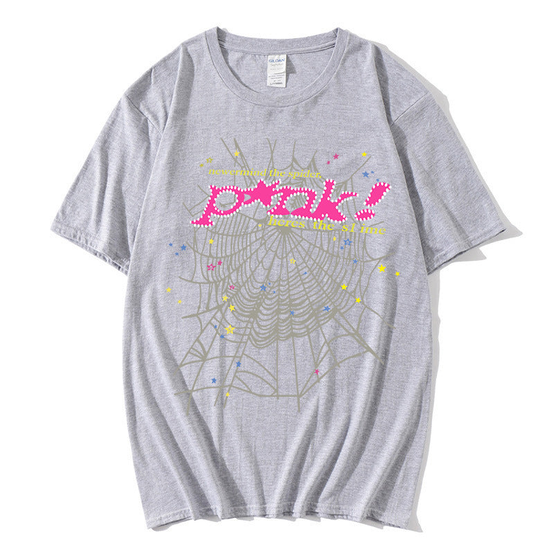 Kvinnors avslappnad T-shirt med kreativt spindelnetsdesign Mirla-Eva Jonsson