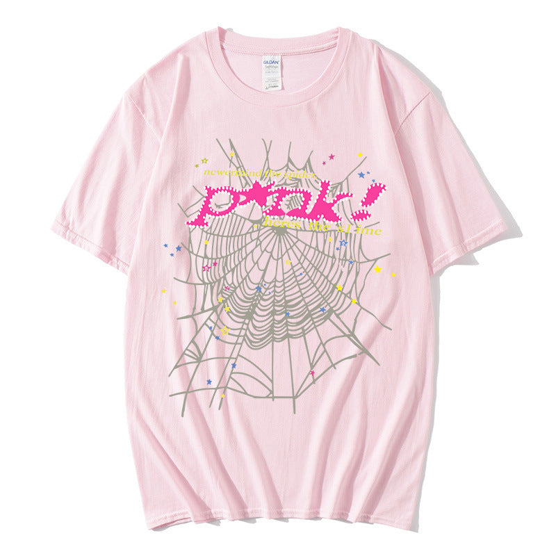 Kvinnors avslappnad T-shirt med kreativt spindelnetsdesign Mirla-Eva Jonsson