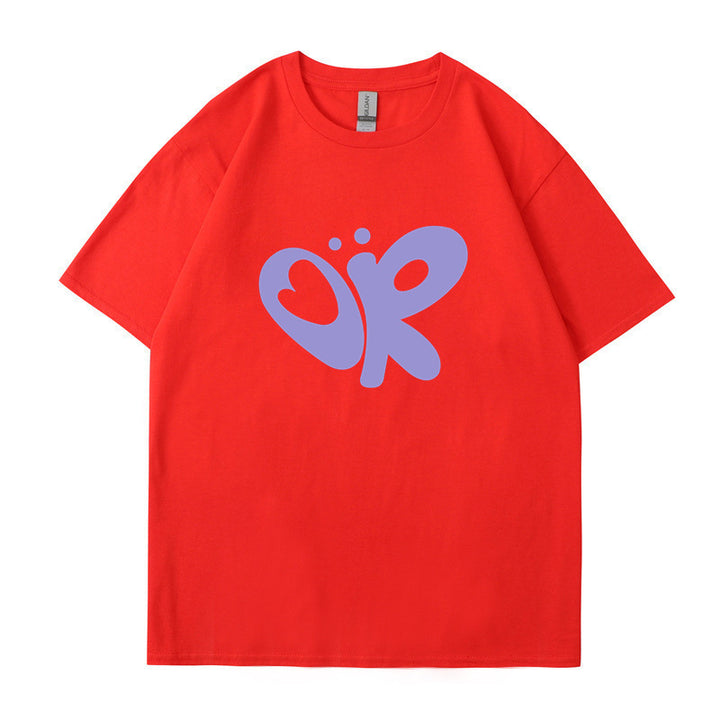 Kvinnors avslappnad T-shirt med unik grafisk tryck Mirla-Eva Jonsson