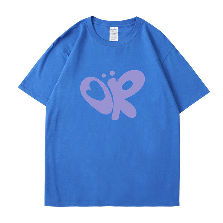 Kvinnors avslappnad T-shirt med unik grafisk tryck Mirla-Eva Jonsson