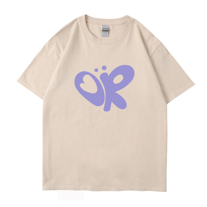 Kvinnors avslappnad T-shirt med unik grafisk tryck Mirla-Eva Jonsson