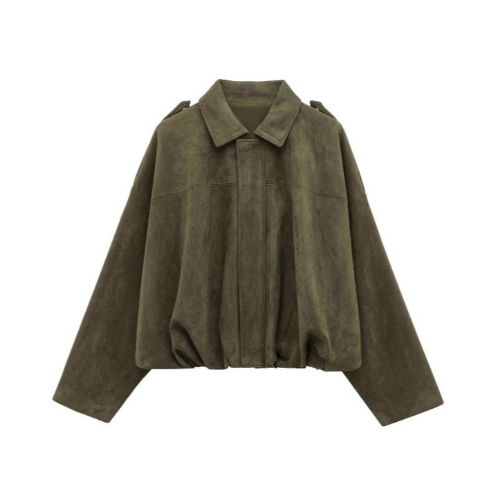 Kvinnors avslappnad blousonjacka med mjukt material och moderna detaljer Mirla-Eva Jonsson