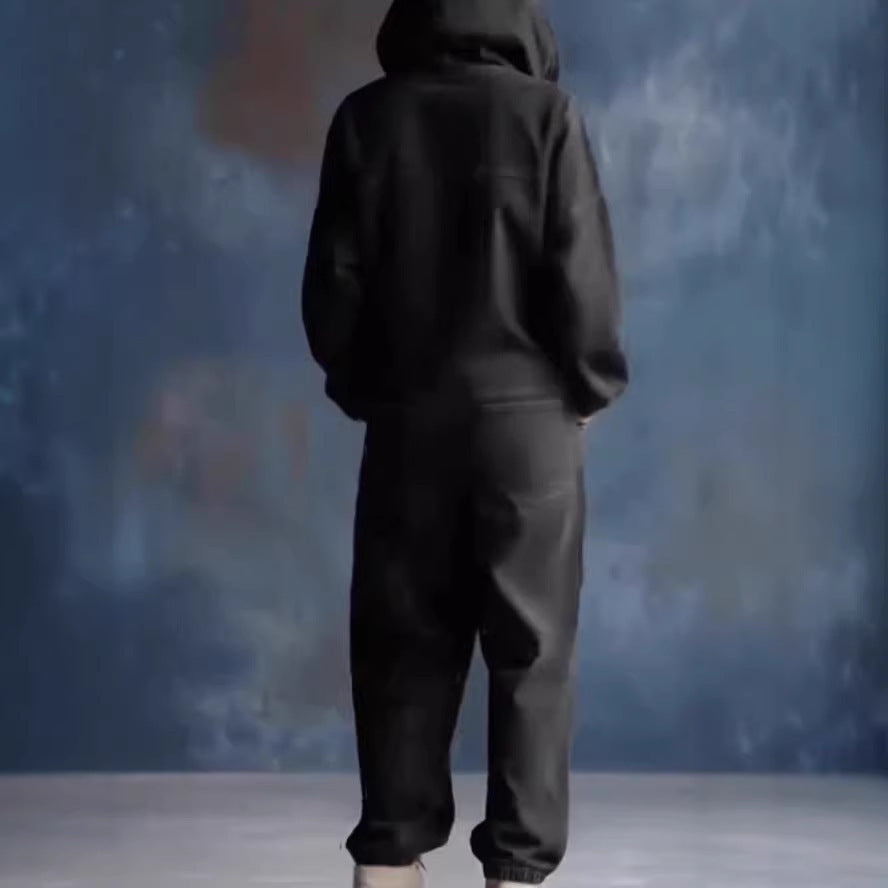 Kvinnors avslappnad denim jumpsuit med huva och praktiska fickor Mirla-Eva Jonsson