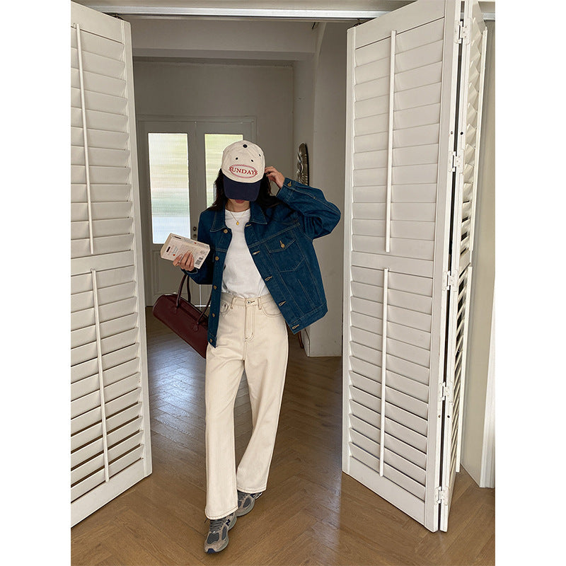 Kvinnors avslappnad denimjacka i oversized stil Mirla-Eva Jonsson