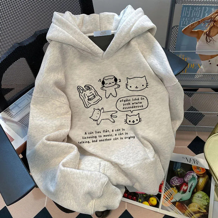 Kvinnors avslappnad hoodie Mirla-Eva Jonsson