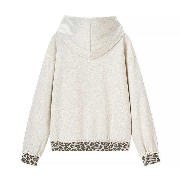 Kvinnors avslappnad hoodie med leopardfoder Mirla-Eva Jonsson
