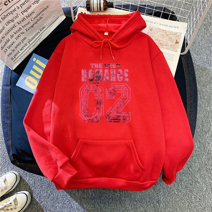 Kvinnors avslappnad hoodie med stiligt tryck Mirla-Eva Jonsson