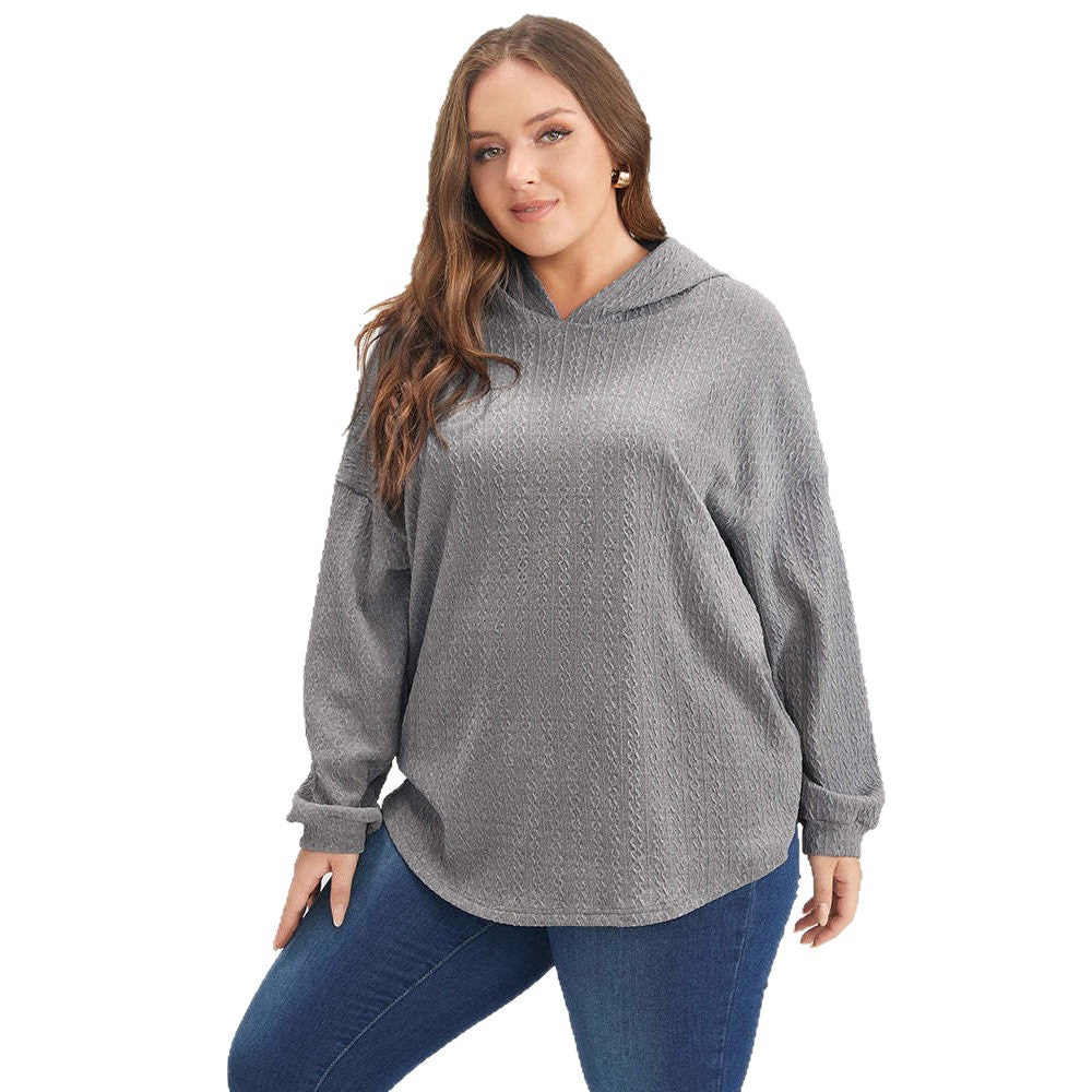 Kvinnors avslappnad hoodie med texturerad design Mirla-Eva Jonsson