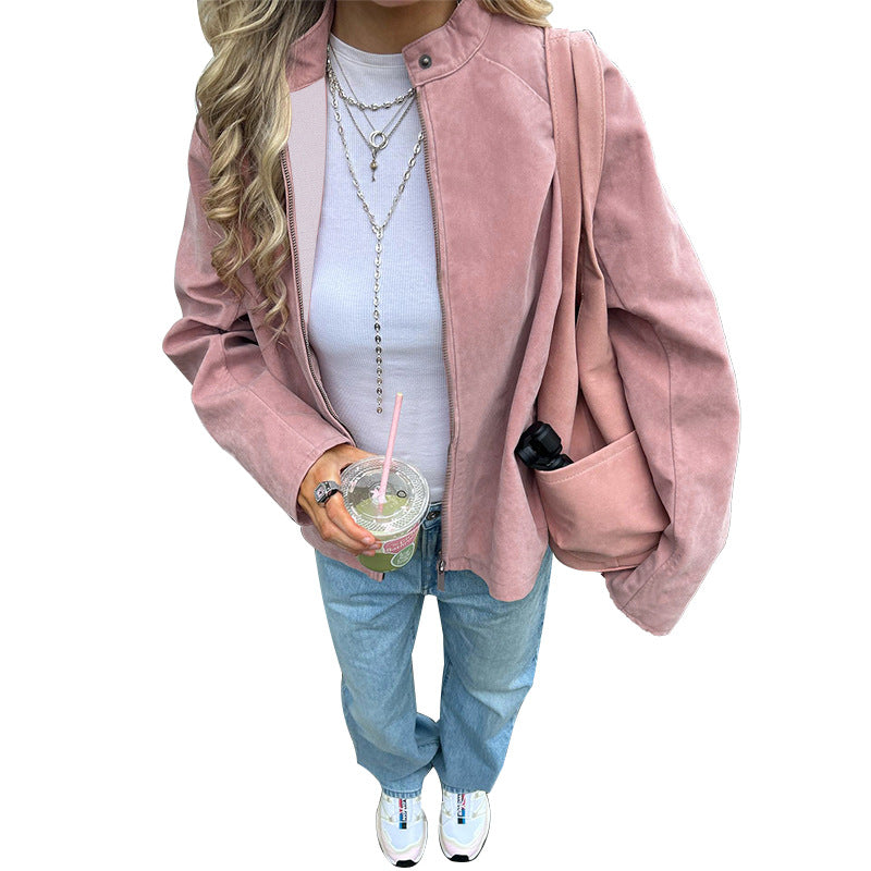 Kvinnors avslappnad jacka med hög krage och oversized passform Mirla-Eva Jonsson