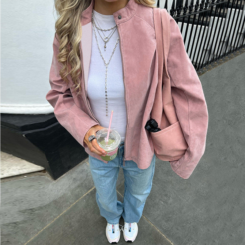 Kvinnors avslappnad jacka med hög krage och oversized passform Mirla-Eva Jonsson