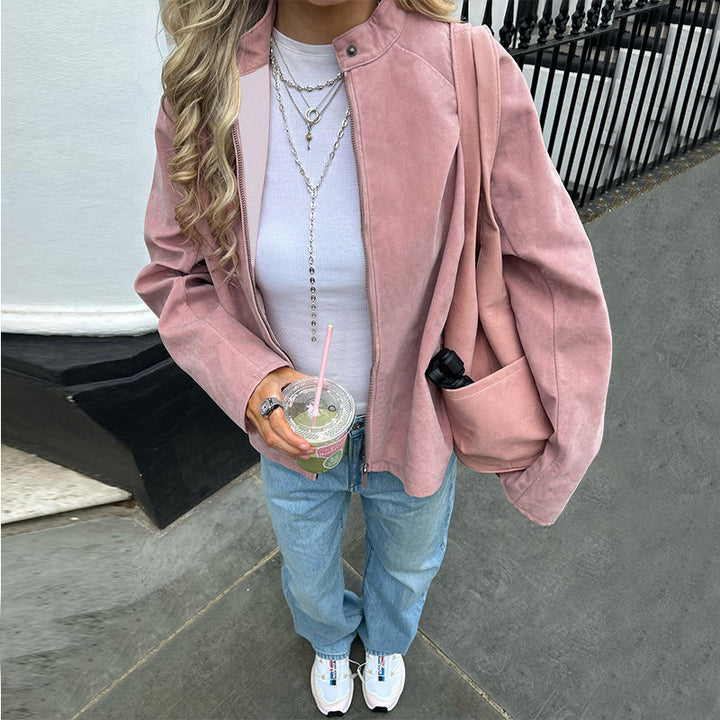 Kvinnors avslappnad jacka med hög krage och oversized passform Mirla-Eva Jonsson