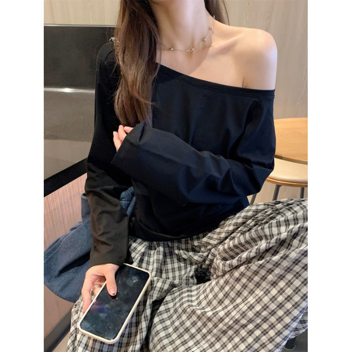 Kvinnors avslappnad off-shoulder långärmad skjorta Mirla-Eva Jonsson