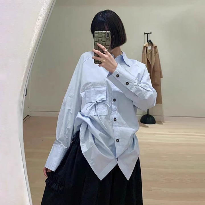 Kvinnors avslappnad oversize knäppblus Mirla-Eva Jonsson