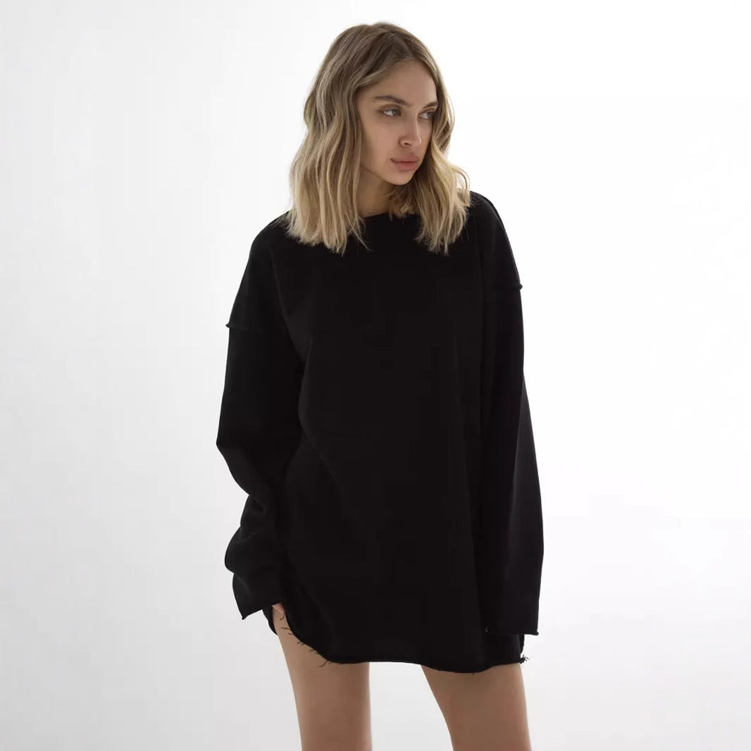 Kvinnors avslappnad oversize tröja med bred skärning och texturerad tyg Mirla-Eva Jonsson