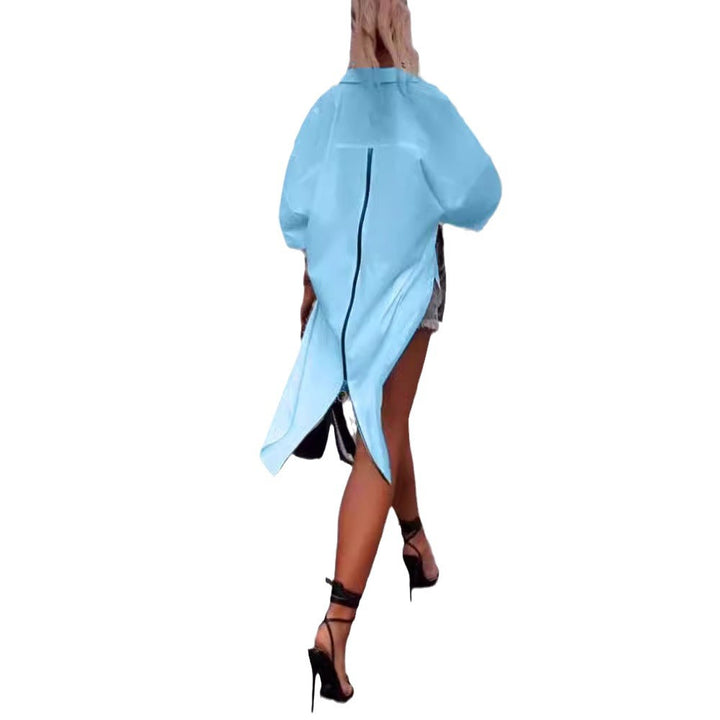 Kvinnors avslappnad oversized blusjacka med dragkedja Mirla-Eva Jonsson