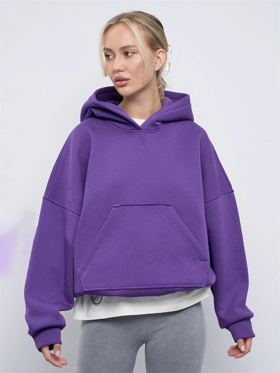 Kvinnors avslappnad oversized hoodie med känguruficka och mjukt foder Mirla-Eva Jonsson