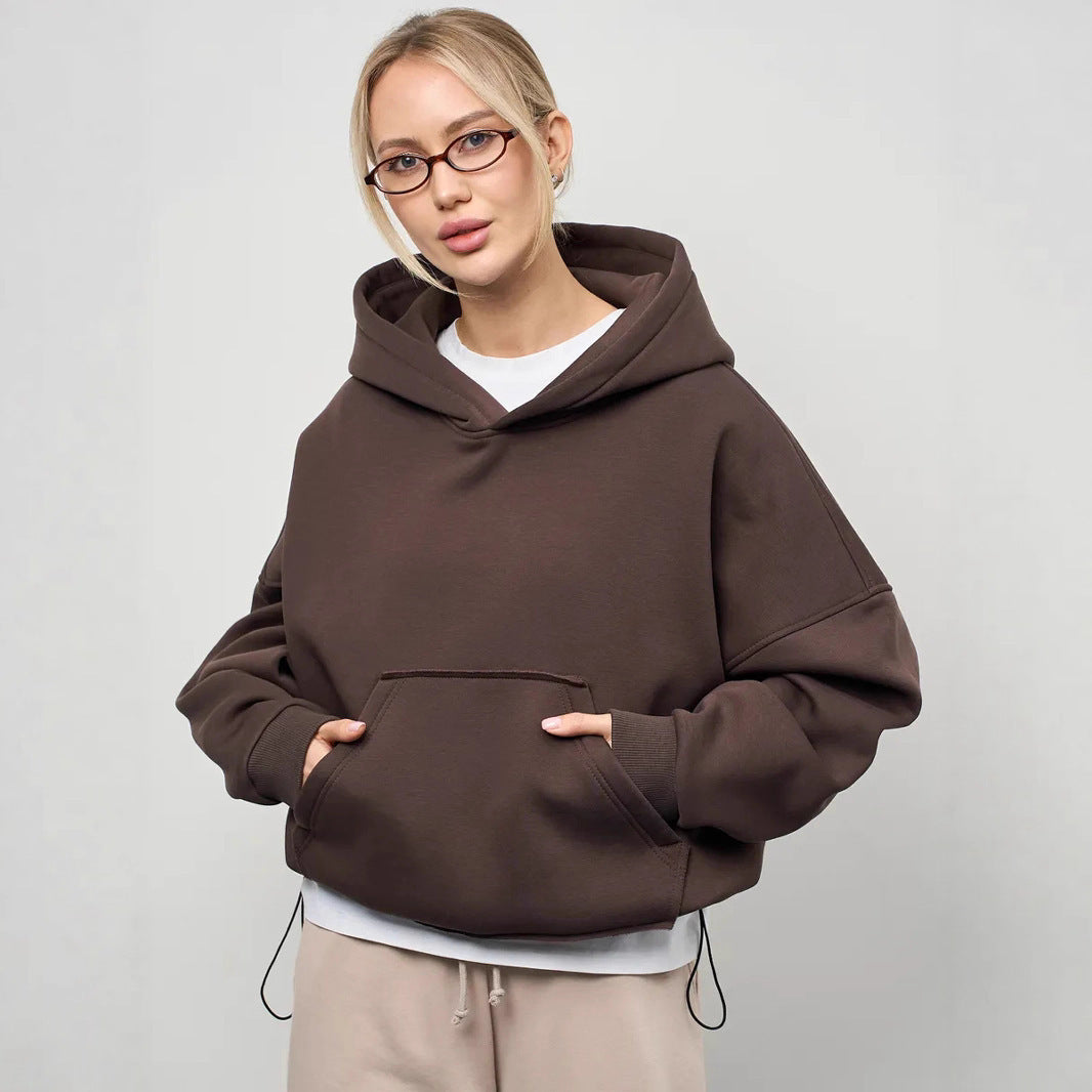 Kvinnors avslappnad oversized hoodie med känguruficka och mjukt foder Mirla-Eva Jonsson