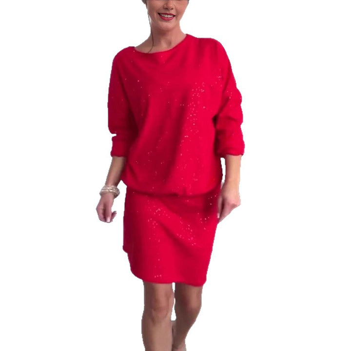 Kvinnors avslappnad oversized klänning med skimrande detaljer Mirla-Eva Jonsson