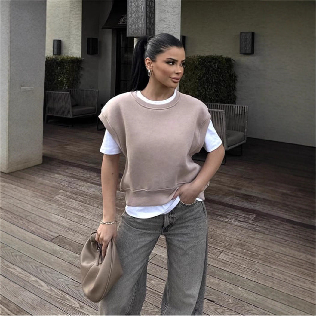 Kvinnors avslappnad oversized sweatshirt med breda ärmar och hög midja Mirla-Eva Jonsson