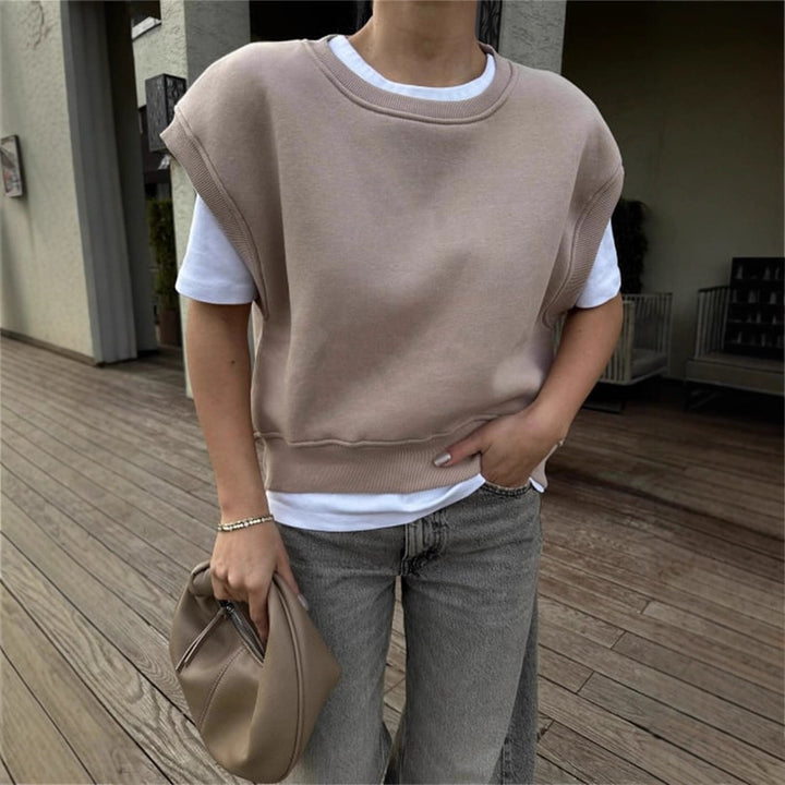 Kvinnors avslappnad oversized sweatshirt med breda ärmar och hög midja Mirla-Eva Jonsson