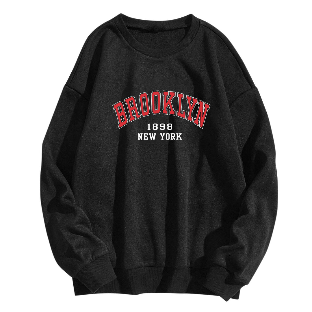 Kvinnors avslappnad oversized tröja med Brooklyn tryck Mirla-Eva Jonsson
