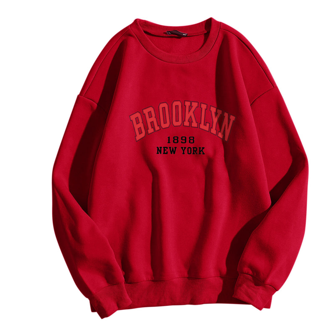 Kvinnors avslappnad oversized tröja med Brooklyn tryck Mirla-Eva Jonsson