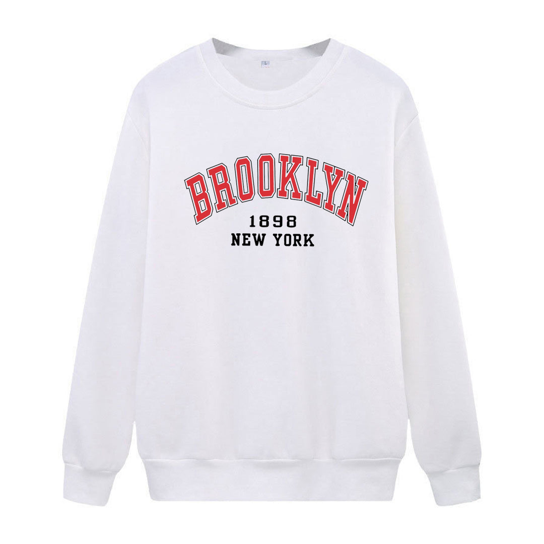 Kvinnors avslappnad oversized tröja med Brooklyn tryck Mirla-Eva Jonsson