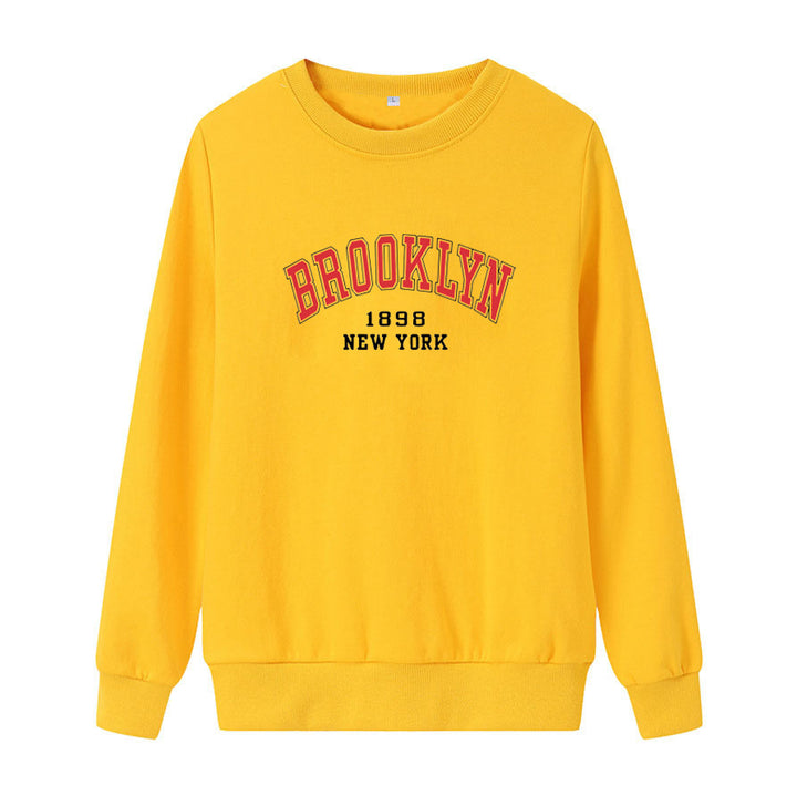 Kvinnors avslappnad oversized tröja med Brooklyn tryck Mirla-Eva Jonsson