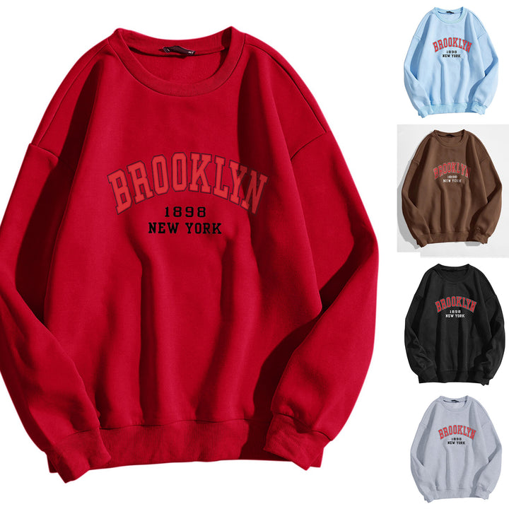Kvinnors avslappnad oversized tröja med Brooklyn tryck Mirla-Eva Jonsson