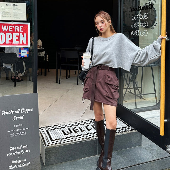 Kvinnors avslappnad oversized tröja med voluminösa ärmar Mirla-Eva Jonsson