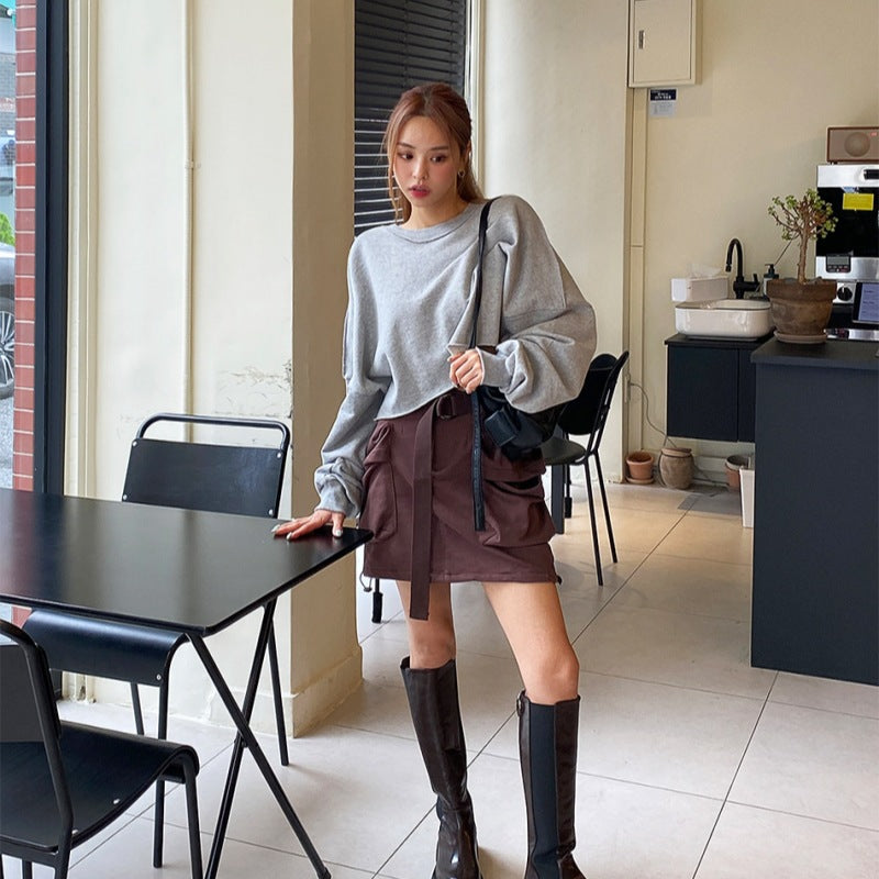 Kvinnors avslappnad oversized tröja med voluminösa ärmar Mirla-Eva Jonsson