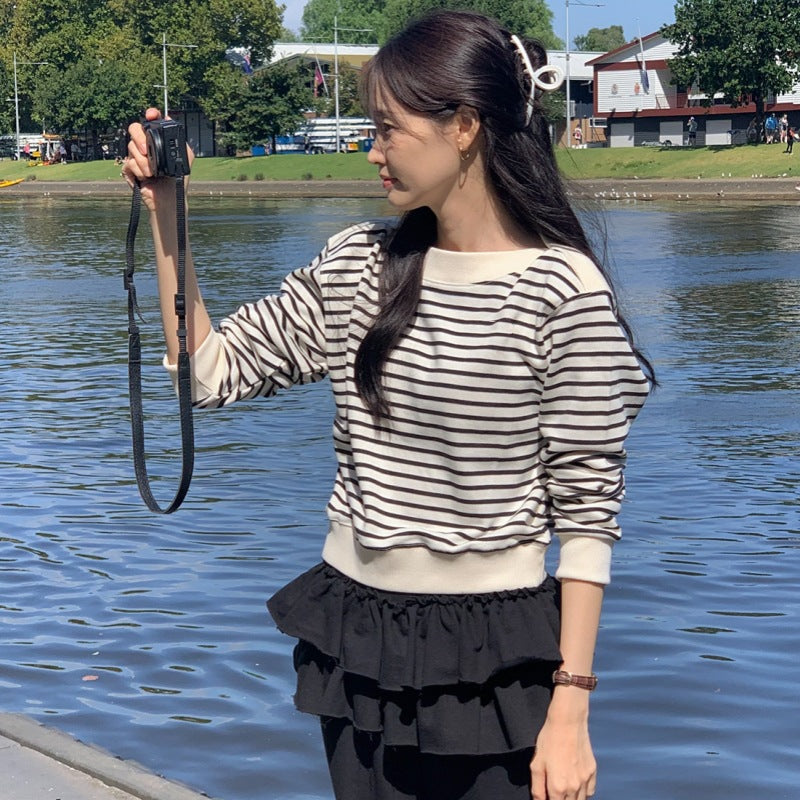 Kvinnors avslappnad randig sweatshirt Mirla-Eva Jonsson