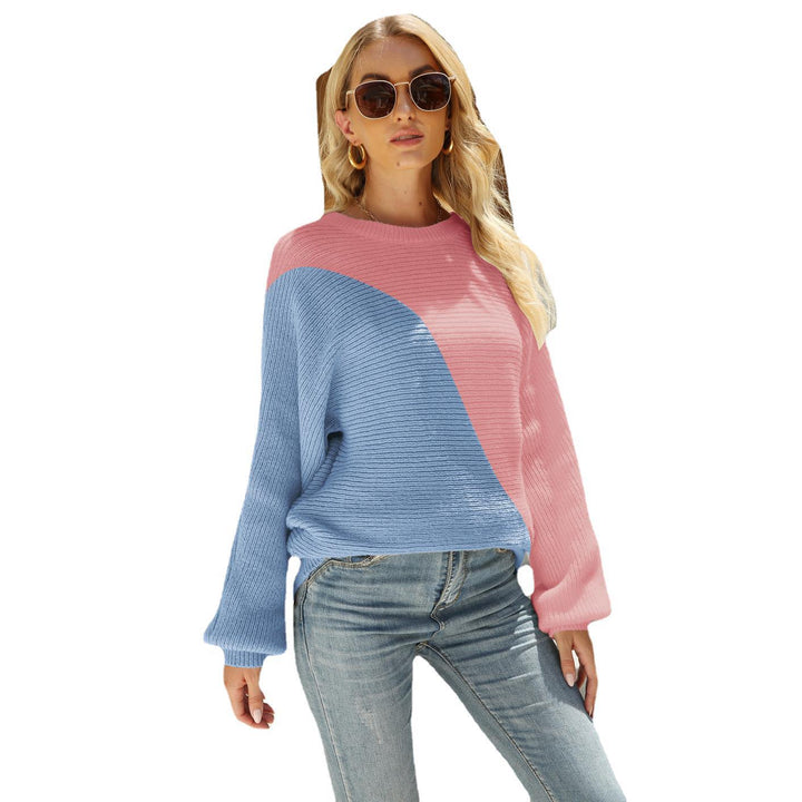 Kvinnors avslappnad stickad pullover med asymmetrisk design och lös passform Mirla-Eva Jonsson