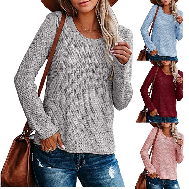 Kvinnors avslappnad stickad tröja med texturerad stickad look Mirla-Eva Jonsson