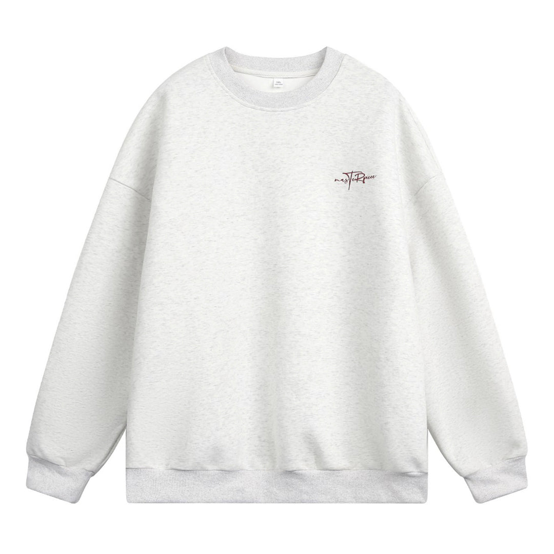 Kvinnors avslappnad sweatshirt gjord av högkvalitativ bomull och med en modern tryck Mirla-Eva Jonsson