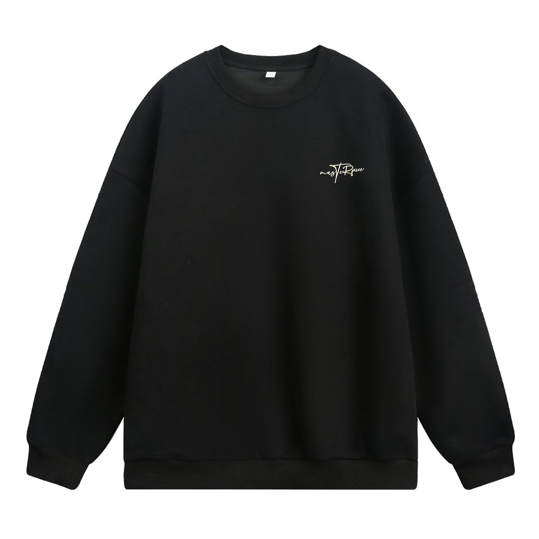 Kvinnors avslappnad sweatshirt gjord av högkvalitativ bomull och med en modern tryck Mirla-Eva Jonsson