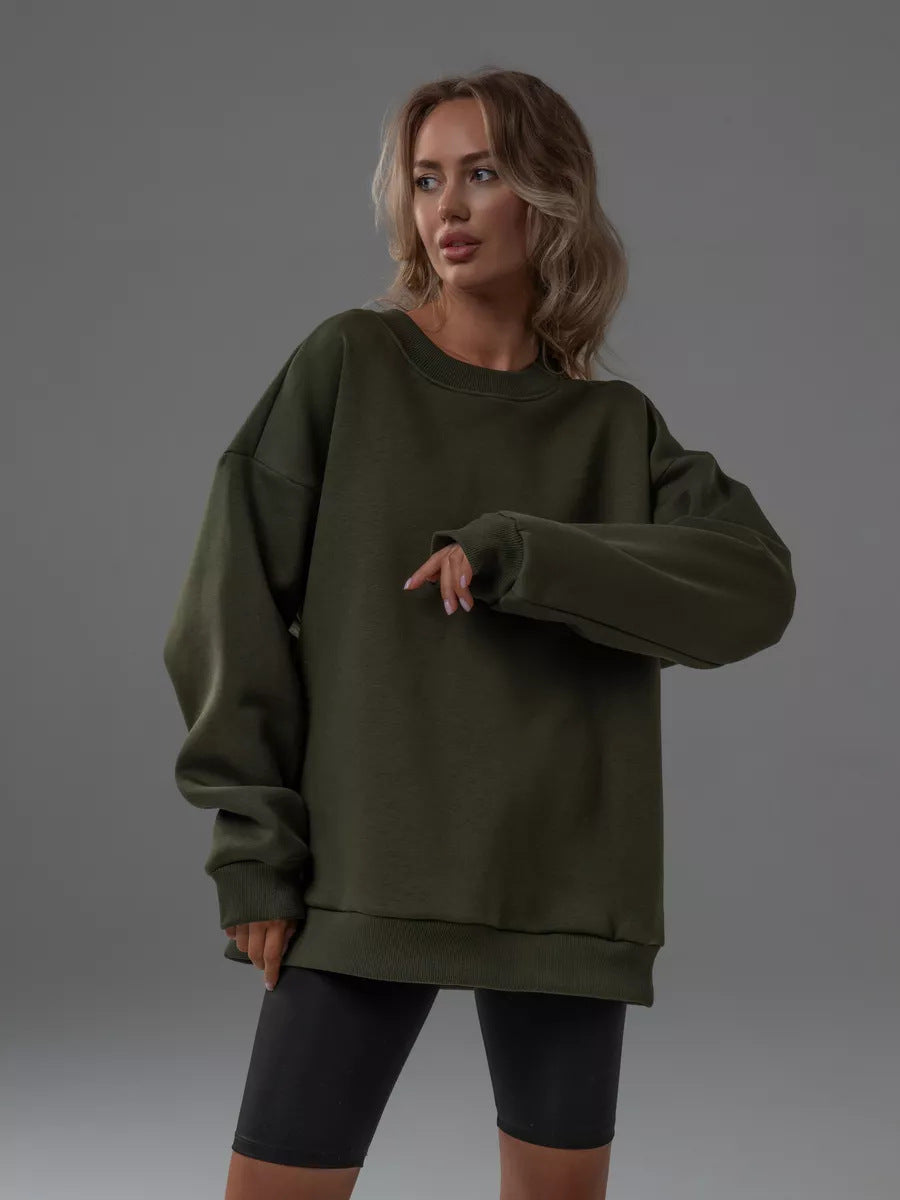 Kvinnors avslappnad sweatshirt med breda axlar och mjukt foder Mirla-Eva Jonsson