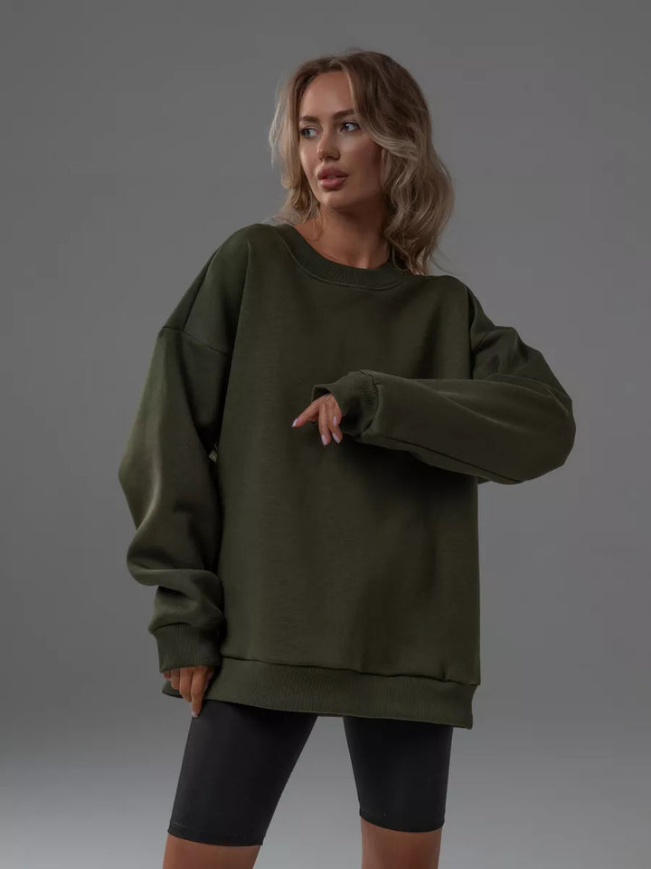 Kvinnors avslappnad sweatshirt med breda axlar och mjukt foder Mirla-Eva Jonsson